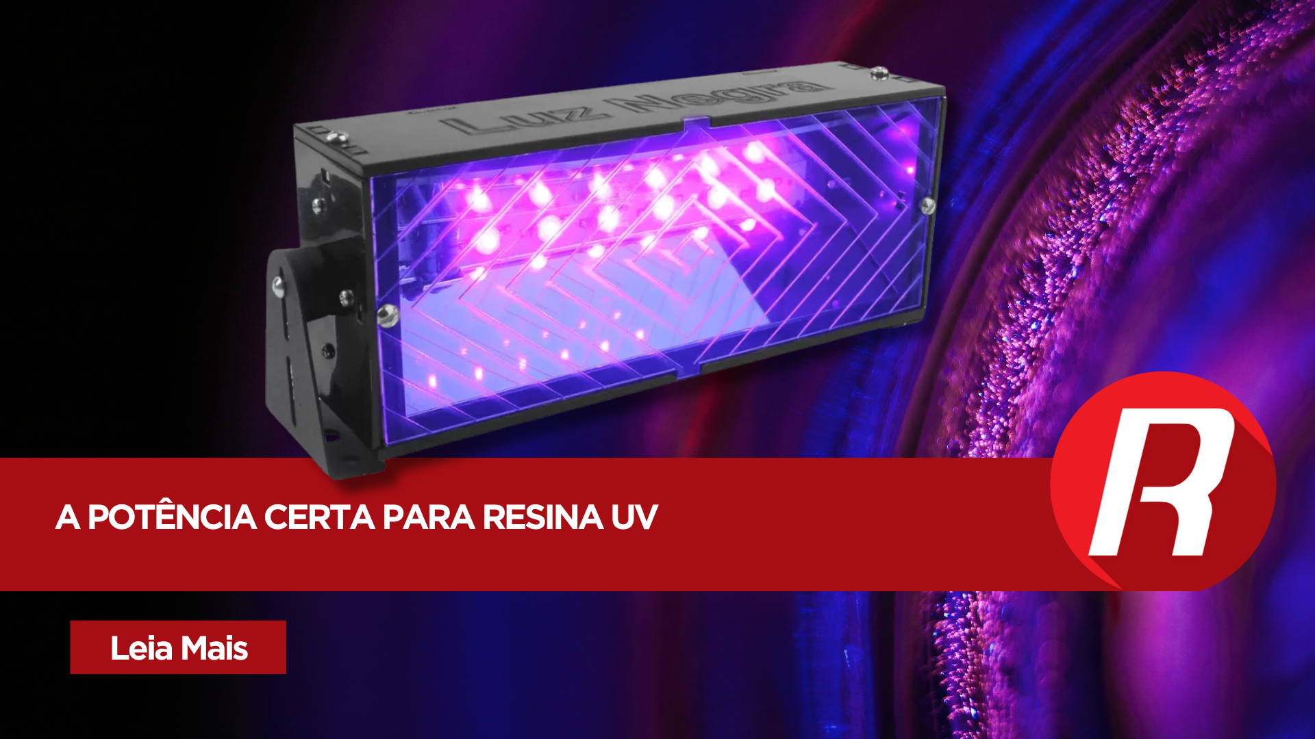 Lâmpada refletor luz negra profissional LED/UV 18W: Potência e recisão para cura UV